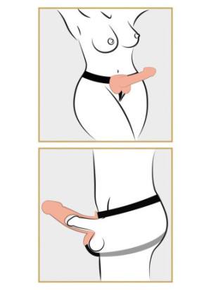 9" Hollow Strap-on with Balls